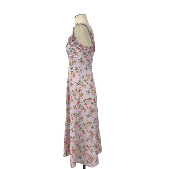 Lovers + Friends- Sun Room Lilac Floral Midi Dress Size XXS. - Picture 4 of 11
